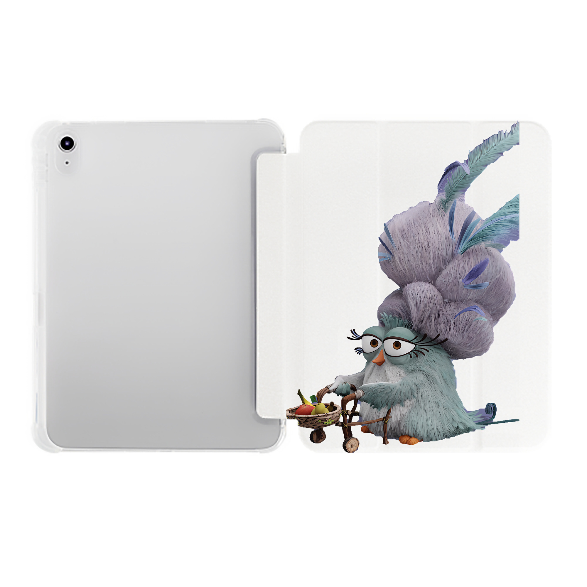 （画像用） Angry Birds アングリーバード IPad ケース ペン収納付き 三つ折りスタンド PUレザー×シリコン 対応機種9.5/10.5/10.9インチ